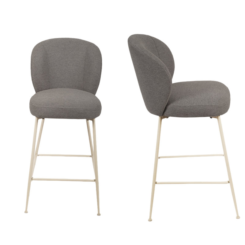 Ensemble de 2 tabourets de comptoir gris 485