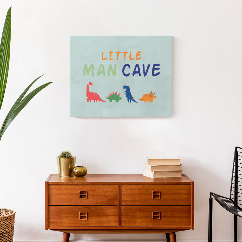 «Little Man Cave Dino», art sur toile, H 20 po x l 16 po x P 1,25 po