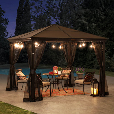 Backyard Vented 10 Ft. W x 10 Ft. D Steel Patio Gazebo