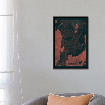 « mumbai infrared urban blueprint map », reproduction d’impression sur toile