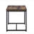 Weathered Oak and Black Rectangular End Table