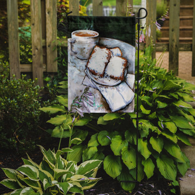 Drapeau de jardin à 2 côtés beignets déjeuner plaisir