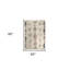 Tapis tribal beige et brun tissé à la main 5 pi x 8 pi avec franges