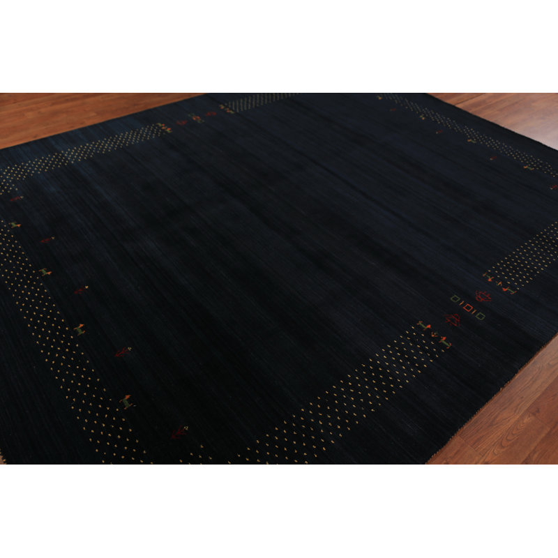 Tapis tribal bleu foncé Gabbeh 10