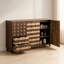 Buffet rustique bicolore en bois avec motif en étoile et étagères de rangement ajustables pour la maison