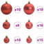 Christmas Bauble Set with 300 LEDs 120 pcs Plastic-1519245168