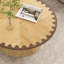 Table d'appoint ronde 35,43 po, table d'appoint en bois manufacturé, avec base robuste, sans assemblage requis