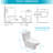 Ceramic Dual Flush Toilet With Soft Seat And Powerful Suction - Effective Bathroom Flushing Skirted Bowl Stylish Centerpiece