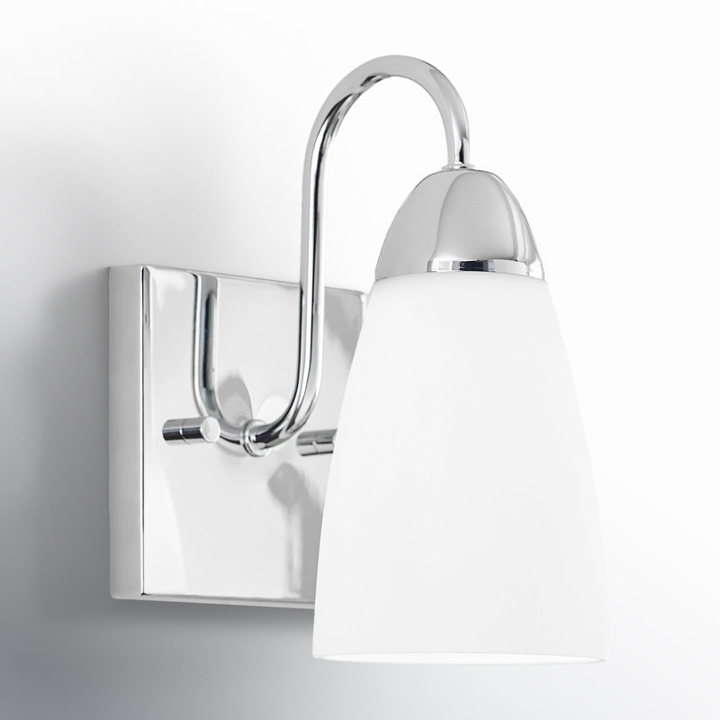 Steel Armed Sconce, No, Chrome