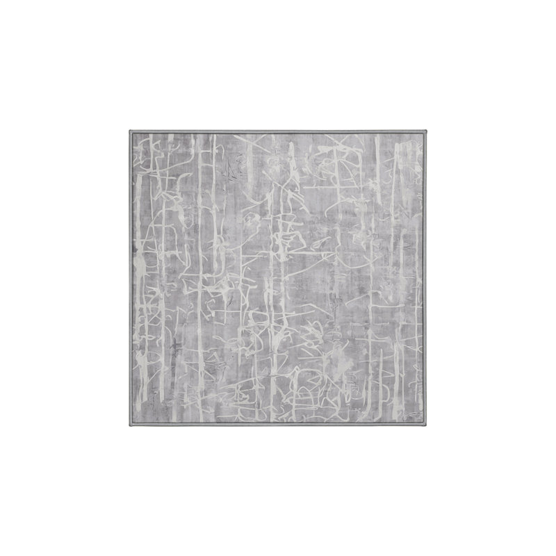Tapis rose soyeux et moelleux, Carré 6 pi