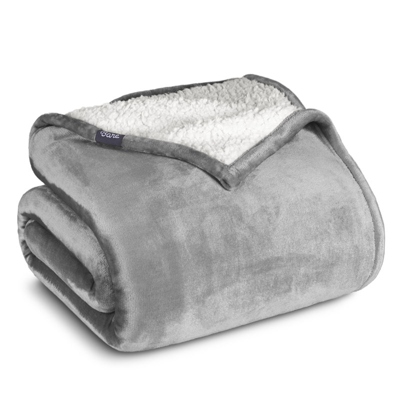 Couverture Sherpa, Très grand, Gris clair