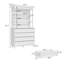 Élégante armoire de rangement blanche avec éclairage DEL et commode à 4 tiroirs
