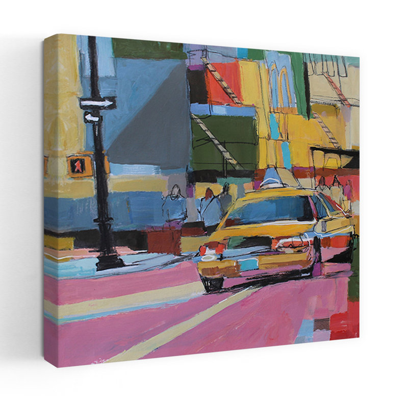 Midtown, mosaïque, abstrait, architecture contemporaine, art urbain, H 18 po x l 18 po