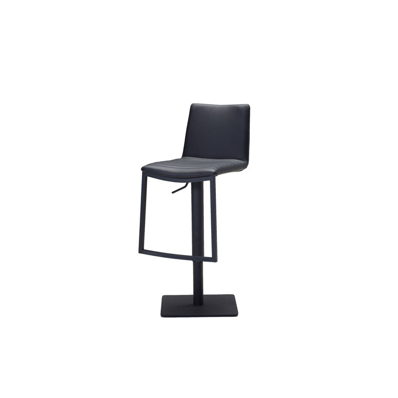 Tabouret de bar pivotant à hauteur réglable Raven, Noir, noir, noir, noir