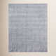 Shenade Handmade Rayon / Viscose Blue Rug