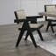 Chaises de salle à manger avec accoudoirs noirs et gris-908684492