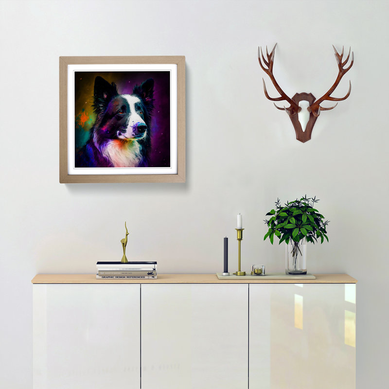 Single Picture Frame Print on Wood, Oak