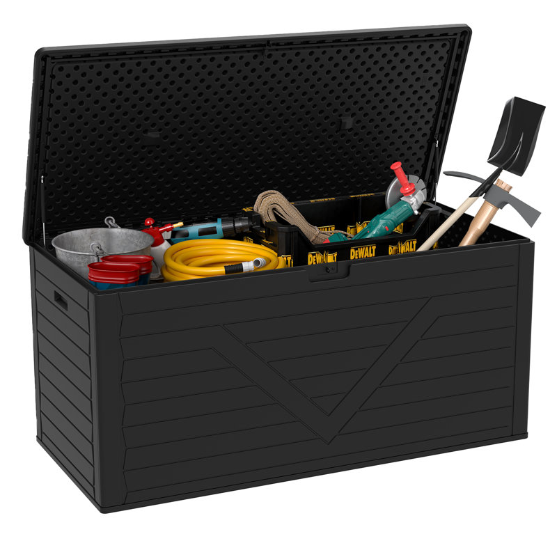 260 Gallons Resin Waterproof Lockable Deck Box