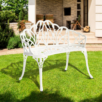 Siège de véranda élégant en fonte d'aluminium - Rehausse l'attrait extérieur de la chaise d'entrée polyvalente et confortable pour diverses activités
