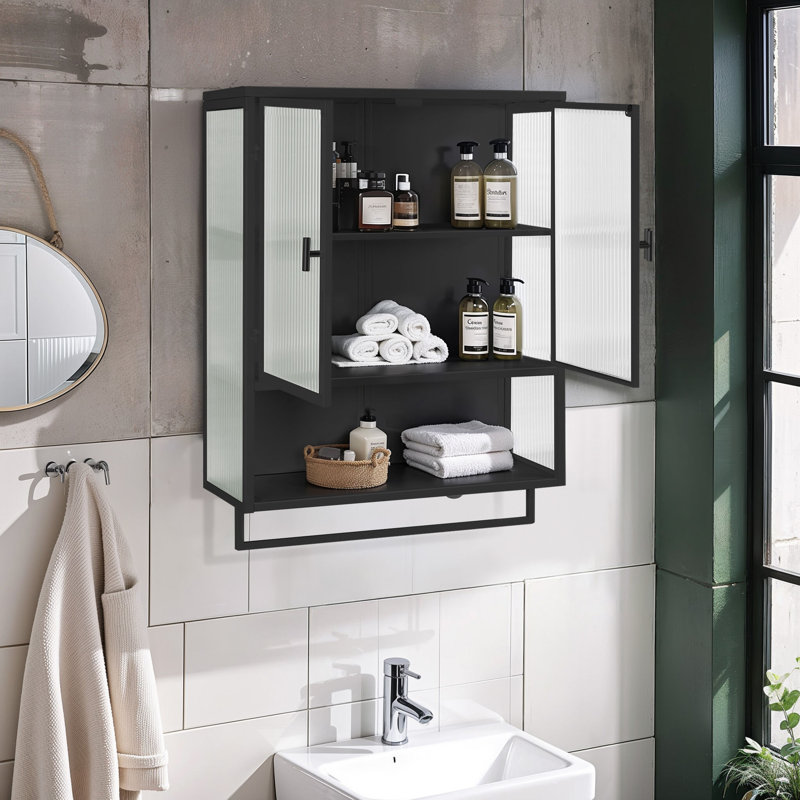 Armoire de salle de bain Viyana, Noir