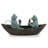 Frog Couple in Rowboat Garden Statue