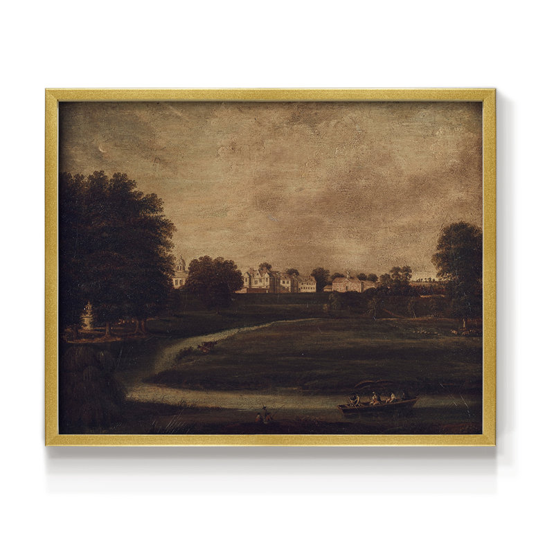 Paysages rétro-CCLXI-impression encadrée - réaménageable, H 8 po x l 10 po, Doré