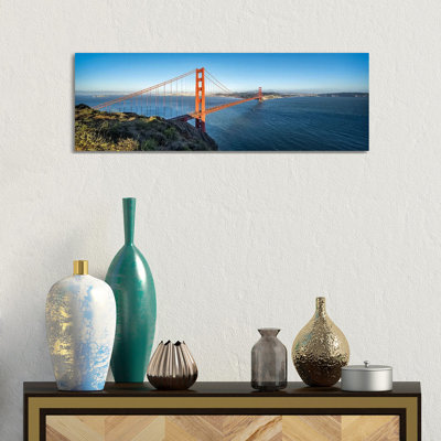Golden Gate Bridge In San Francisco, California, USA by Jan Becke - Wrapped Canvas Panoramic Print