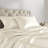 Satin Ivory 100% Satin Luxury Wrinkle Resistant 6-Piece Cal King Sheet Set-111014603-111014612