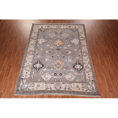 Handmade Gray Oushak Oriental Area Rug 9x12