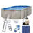 Seaside Resin Oval Hard Sided Pool 54'' H x W x 384'' L , with Pump Included-99281804