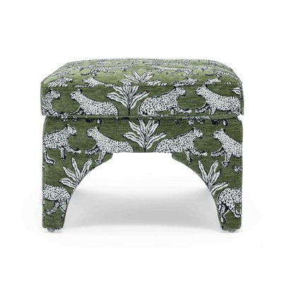 Leopard Jacquard Ottoman