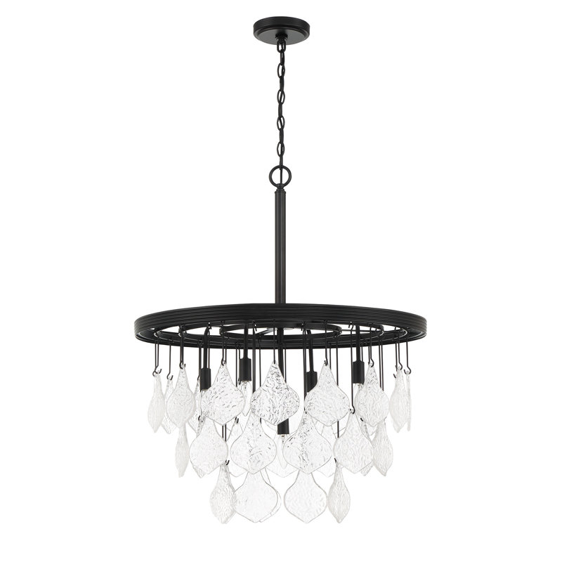 Luminaire suspendu en grappe à 5 lumières, Dos plat