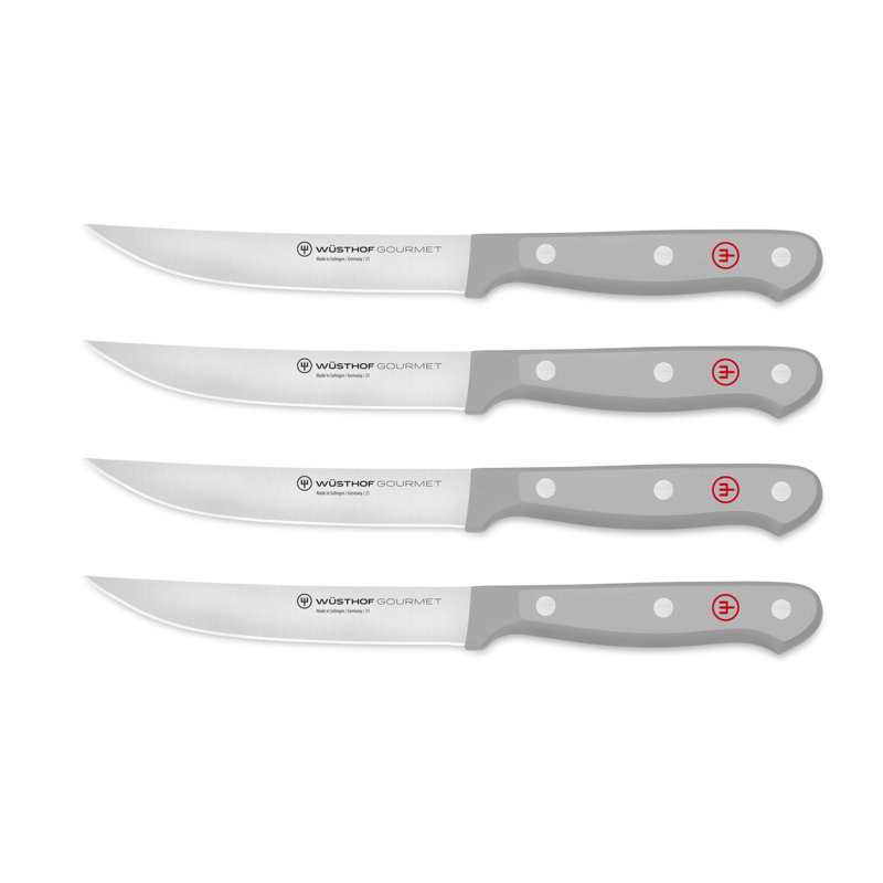 WÜSTHOF Gourmet 4-Piece Steak Knife Set, Gray