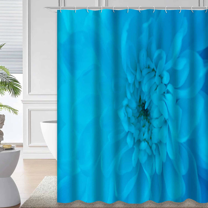 Rideau de douche à 12 crochets Flower, L 72 po x l 84 po
