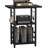 Modern Record Player Stand With Extended Desktop, Vinyl Storage, And Display Shelf For Music Room Or Studio