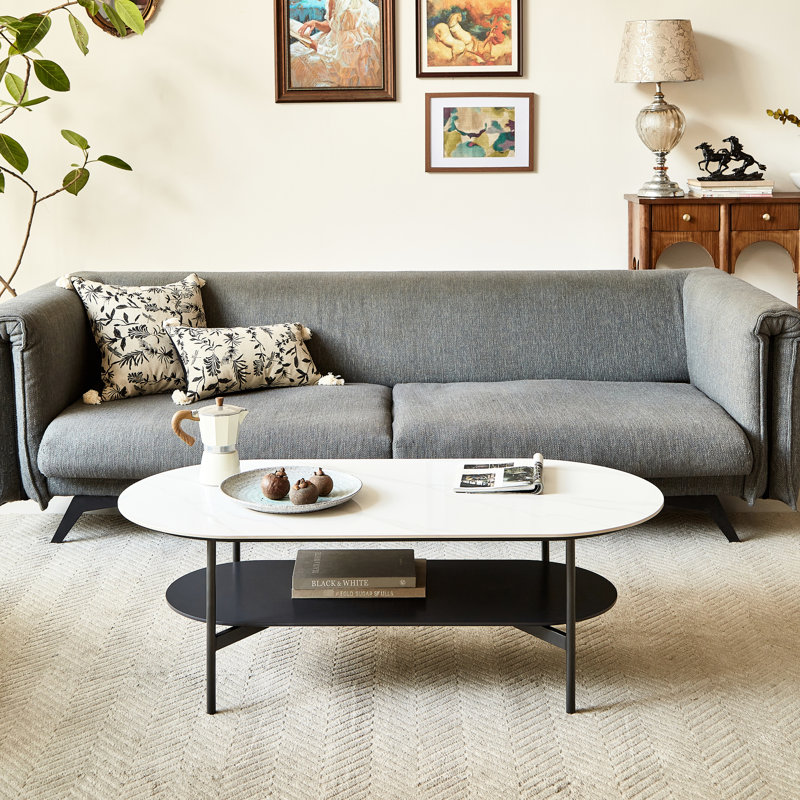 Cedric Sintered Stone Oval Coffee Table