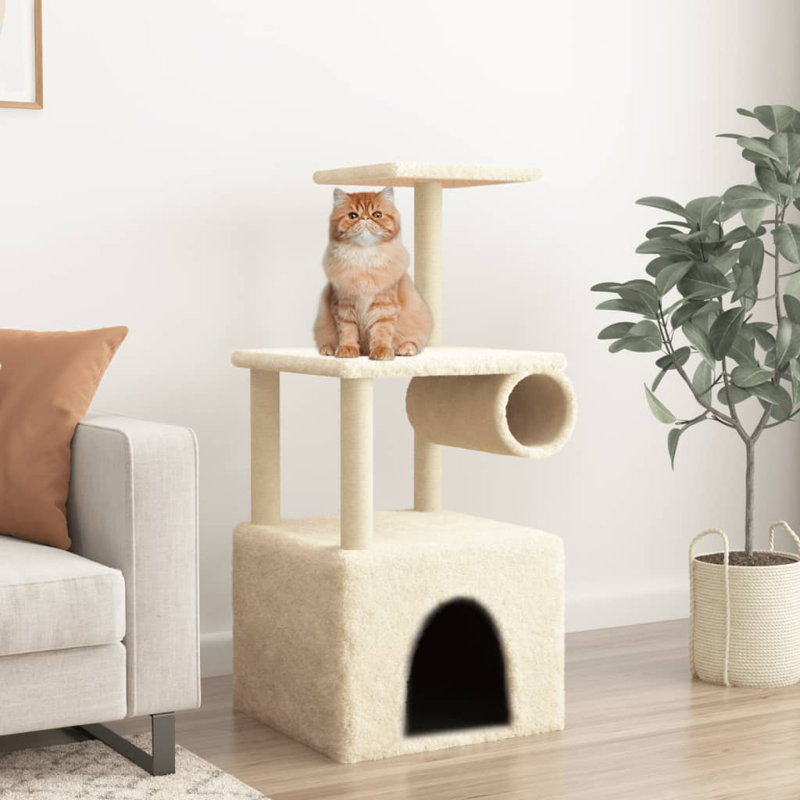 Kingsville 109.5cm H Cat Tree, Cream