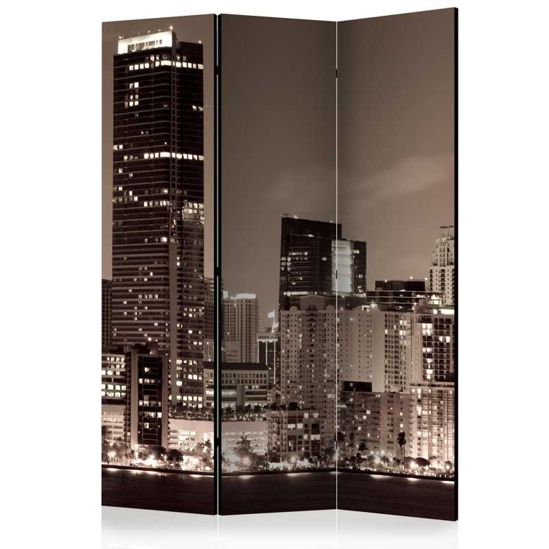 Gilana 135cm W x 172cm H 3 - Panel Solid Wood Folding Room Divider