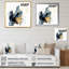 «Dark Blue and Gold Strokes XV», reproduction sur toile-23474461-23474458