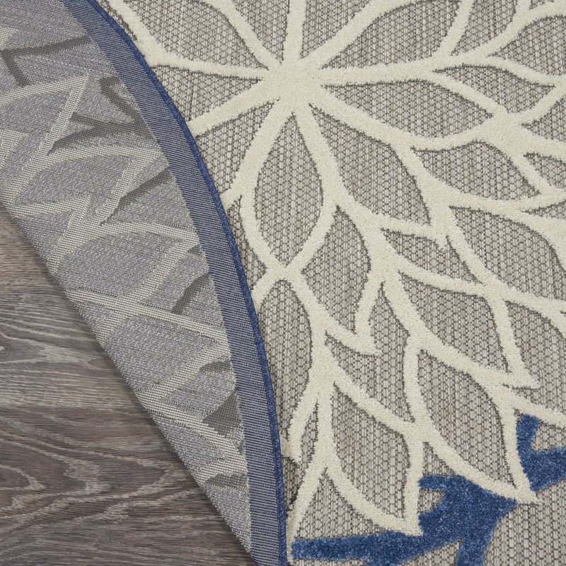 Abela Floral Indoor Rug, Round 7'10"