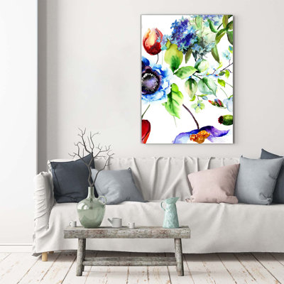 Field Flowers - Wrapped Canvas Print