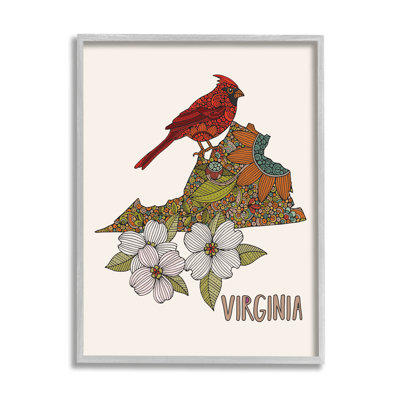 «Virginia Cardinal Bird Intricate Dogwood» par Valentina Harper, impression sur bois