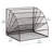 Mind Reader 6 Tier Fan Shaped Desktop File Organizer, Large Capacity Wire Document Holder for Office or Home, Black