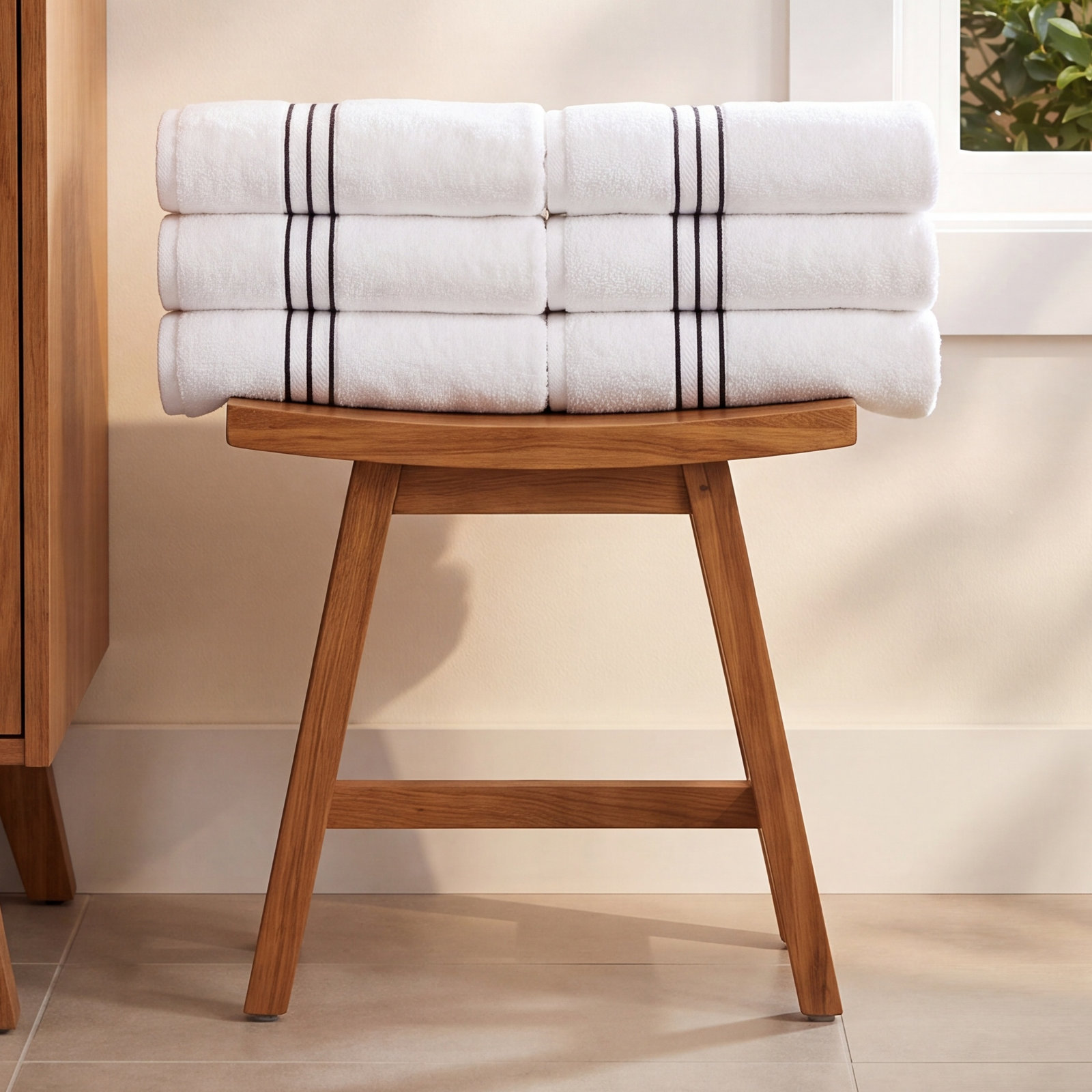 Josann Turkish Cotton Hand Towel Set, Black
