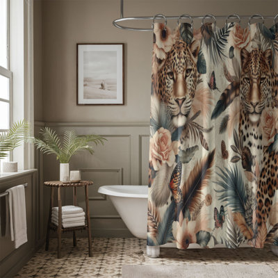 Jungle Leopard Vibe - 1 Piece Standard Shower Curtain