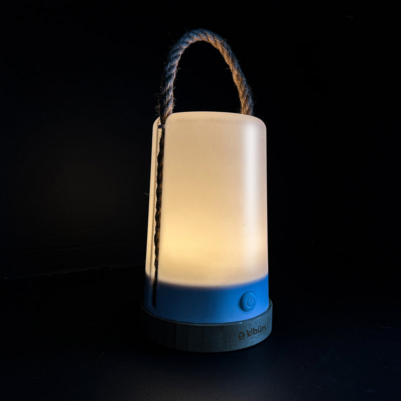 Groove Cordless LED Outdoor Table Lamp With Dimmer, Built-In Rechargeable Battery, 3-Level Brightness, White