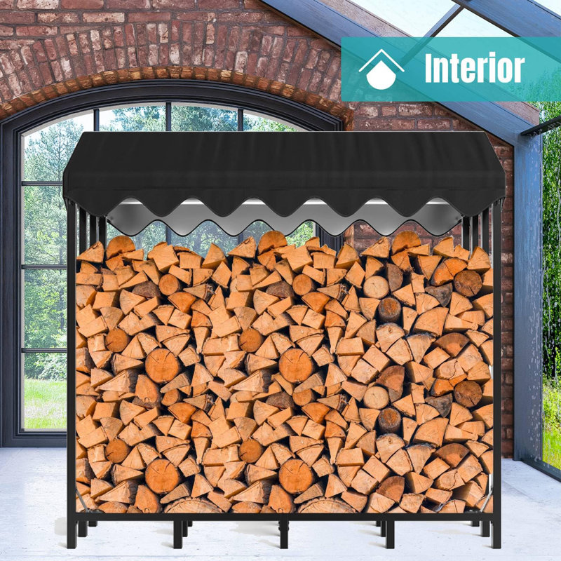 Breauna 185cm W Metal Log Rack