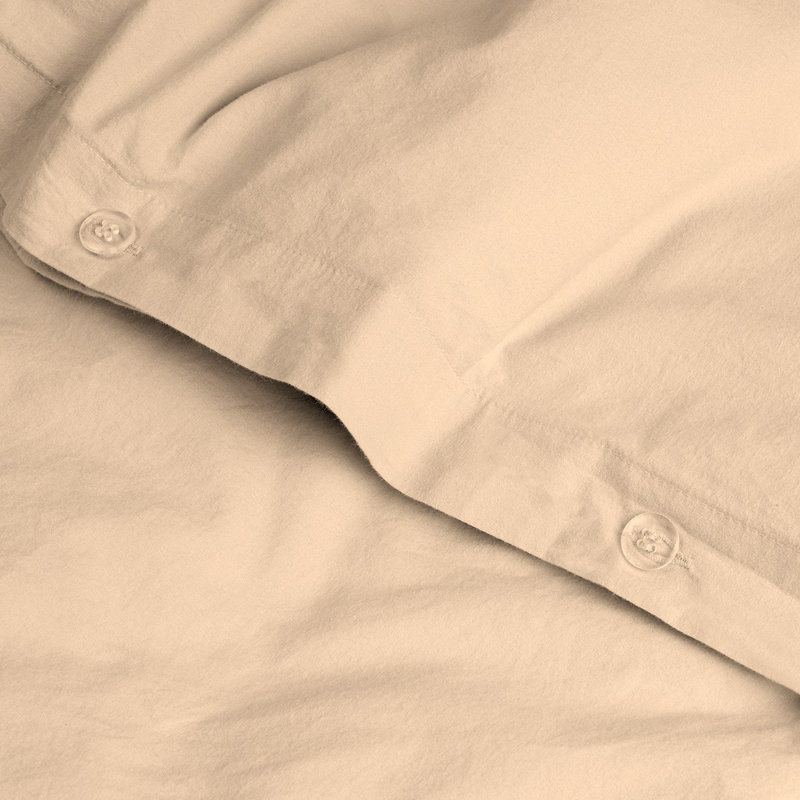 Duvet Cover Set, Twin XL Duvet Cover + 2 Standard Shams, Sand