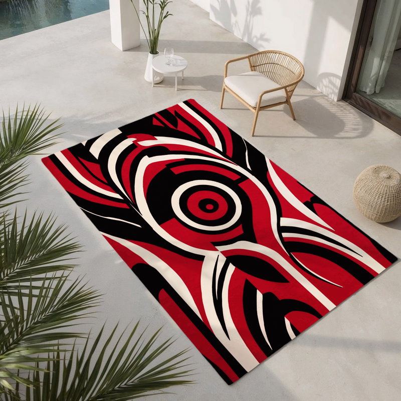 Tapis intérieur et extérieur Lava Reverie, Rectangulaire 2 pi x 3 pi
