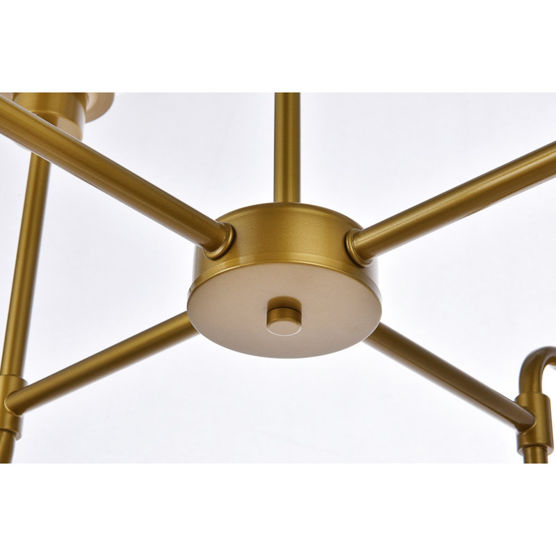 Orla 8 - Light Pendant, Frosted White, Brass